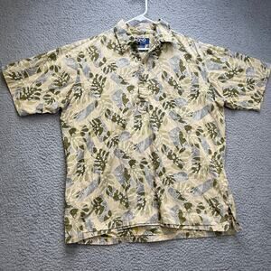 Hawaiian Shirt Men's Large Liberty House Aloha Button Up Luau Short Sleeve